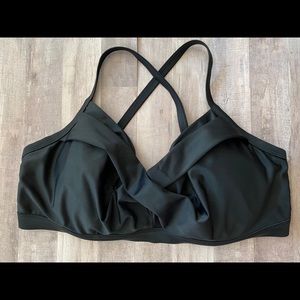 Athleta Twist Up Bikini Top 40 D/DD Black